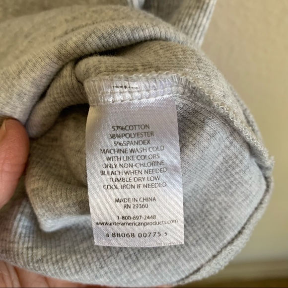 Dip Heather Gray Ribbed Bodysuit - Picture 7 of 9